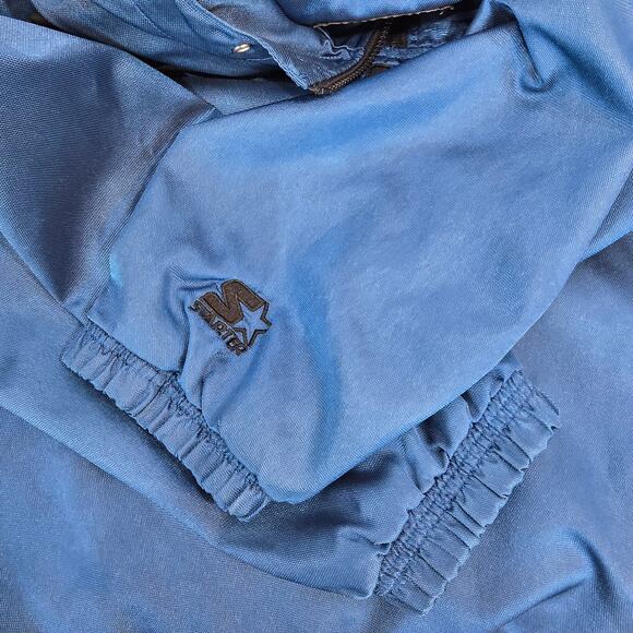 Men's Vintage 90's Starter Half Zip Jacket Teal Blue Black XL - Picture 7 of 12